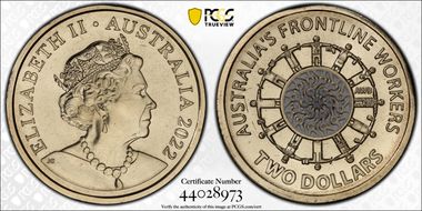 2022 $2 Frontline Workers Colorized MS69