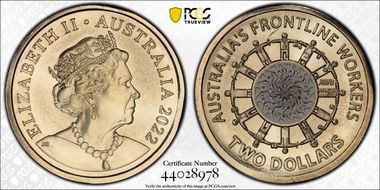 2022 $2 Frontline Workers Colorized MS69