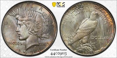 1934 $1 MS66