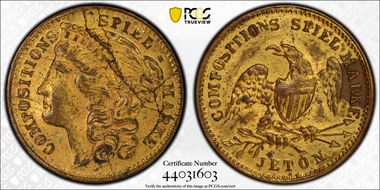 No Date Tk $2.5 Compositions-Spiel Marke  Brass 18mm AU58