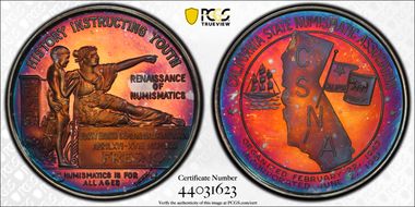 1971 Medal 48th Semi-Annual Conv. Fresno C.S.N.A Silver MS66