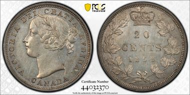 1858 20C Coinage ↑↓ AU58