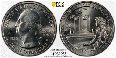 2019-W 25C American Memorial NP MS66