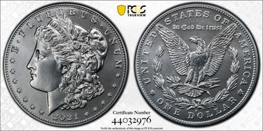 2021-D $1 Morgan Dollar 100th Anniversary MS67
