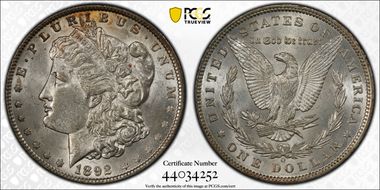 1892-O $1 AU58