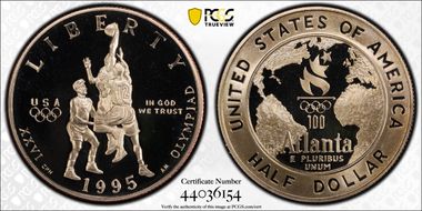 1995-S 50C Basketball PR70DCAM