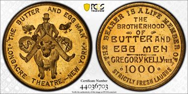 (C.1926) Token TC-426462 Brass The Butter and Egg Men MS65