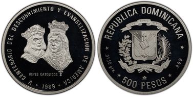 1989(c) 500 P Catholic Monarchs Pt PR68DCAM