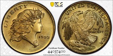 1995 Token X-580 Goldine Gallery Mint Mus. Concept MS66