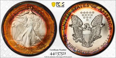 1986 $1 Silver Eagle MS67