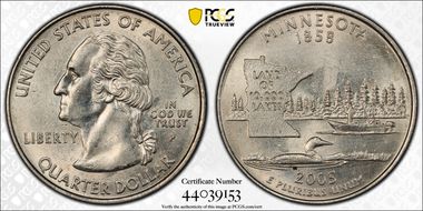 2005-P 25C Minnesota AU58