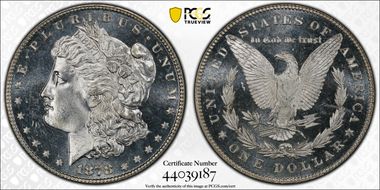 1878 7TF $1 Reverse of 1878 MS65+ DMPL