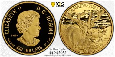 2021 $350 The Caribou PR70DCAM