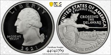 2021-S 25C Crossing the Delaware-Silver PR69DCAM
