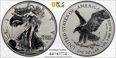 2021-S $1 Silver Eagle Rev PR - Type 2 Designer Edition PR70