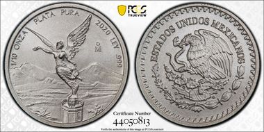 2020-Mo 1/10 oz Libertad Ag MS70