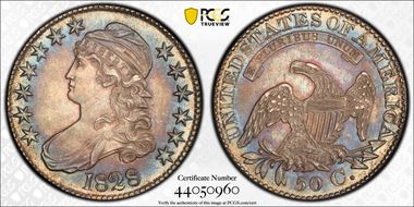 1828 50C O-102 MS63+