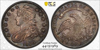 1834 50C Small Date, Small Letters MS62