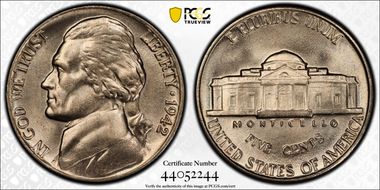 1942 5C Nickel MS67FS