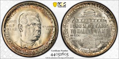 1951-S 50C Booker T. Washington MS67