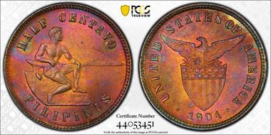 1904 1/2C MS64RB
