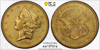 1850-O $20 AU53