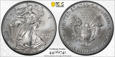 2021 $1 Silver Eagle - Type 1 First Strike MS69