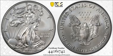 2021 $1 Silver Eagle - Type 1 First Strike MS69