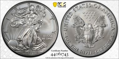 2021 $1 Silver Eagle - Type 1 First Strike MS69