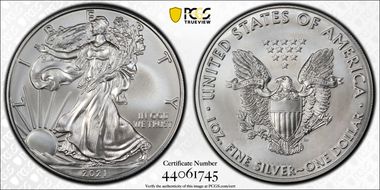 2021 $1 Silver Eagle - Type 1 First Strike MS69