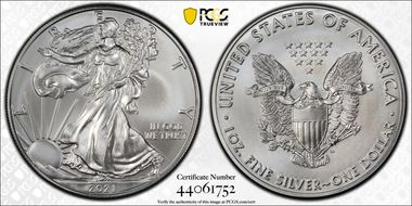 2021 $1 Silver Eagle - Type 1 First Strike MS70