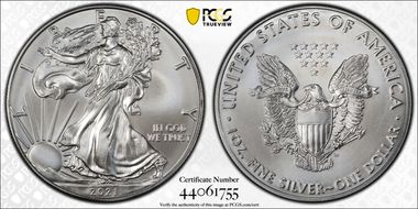 2021 $1 Silver Eagle - Type 1 First Strike MS69
