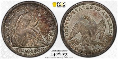 1842 $1 AU55+