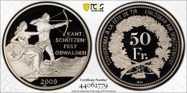 2009 50 Fr Obwalden Haberling-81a PR70DCAM