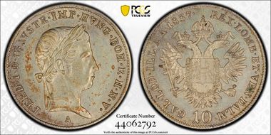 1837-A 10 Kr MS62