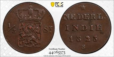 1823-S 1/2 St KM-285 AU53BN