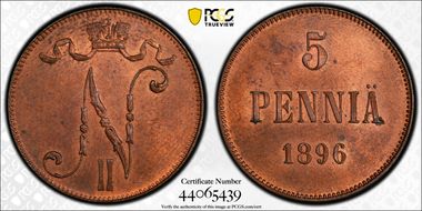 1896 5 Pen MS64RB