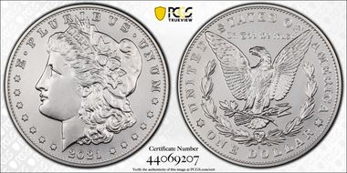 2021-S $1 Morgan Dollar 100th Anniversary MS70