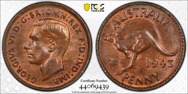 1943 Y. (p) 1D MS64RB