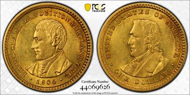 1904 G$1 Lewis and Clark AU58