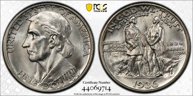 1936-D 50C Boone MS66