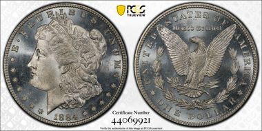 1884 $1 MS65PL