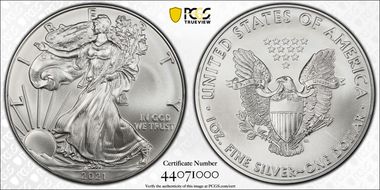2021 $1 Silver Eagle - Type 1 MS69