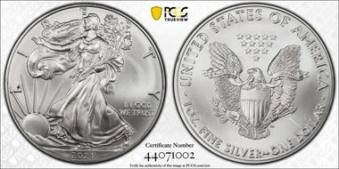 2021 $1 Silver Eagle - Type 1 MS69