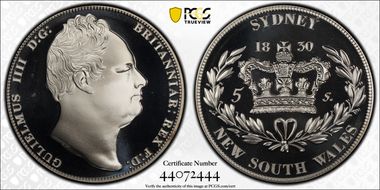 "1830" (2008) Crown Fantasy Ag William IV Sydney - New South Wales PR68DCAM