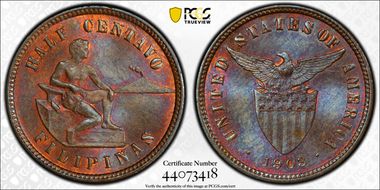 1903 1/2C MS65+ BN