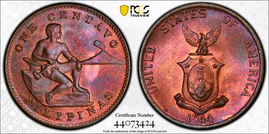 1944-S 1C KM-179 MS66RB