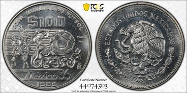 1985-Mo 100 P World Cup KM-499 MS66