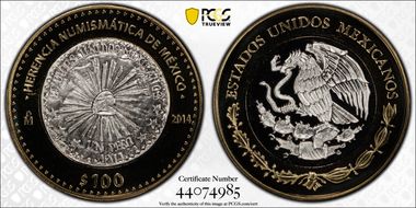 2014-Mo 100 P Villa Revolution 1914 Numismatic Heritage PL70