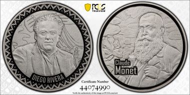 (2021)Mo Medal Diego Rivera/Claude Monet Ag PR70DCAM